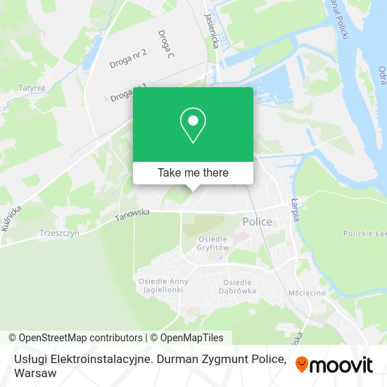 Usługi Elektroinstalacyjne. Durman Zygmunt Police map