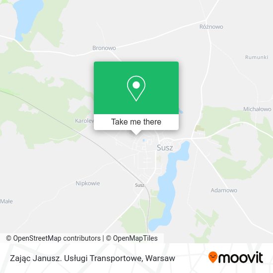 Zając Janusz. Usługi Transportowe map