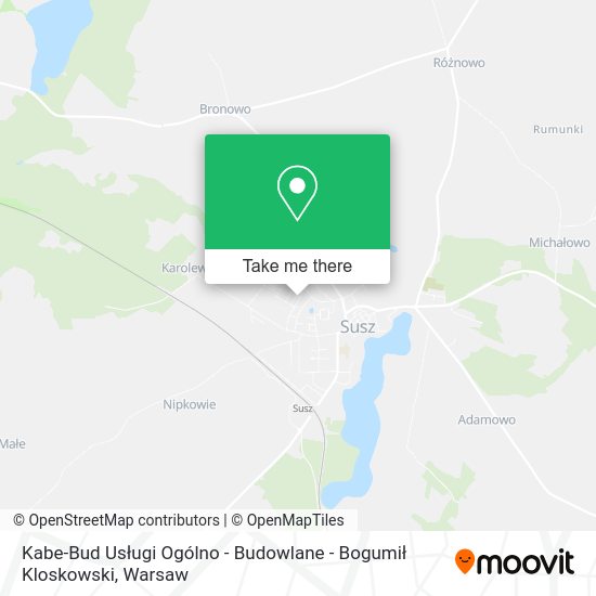 Kabe-Bud Usługi Ogólno - Budowlane - Bogumił Kloskowski map