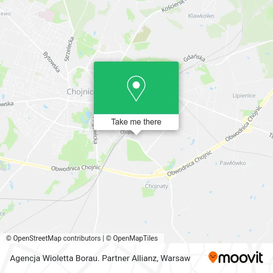 Карта Agencja Wioletta Borau. Partner Allianz