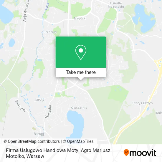 Firma Usługowo Handlowa Motyl Agro Mariusz Motolko map