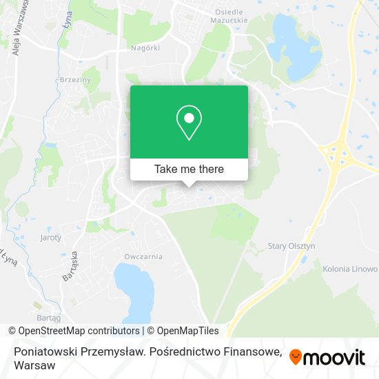 Poniatowski Przemysław. Pośrednictwo Finansowe map