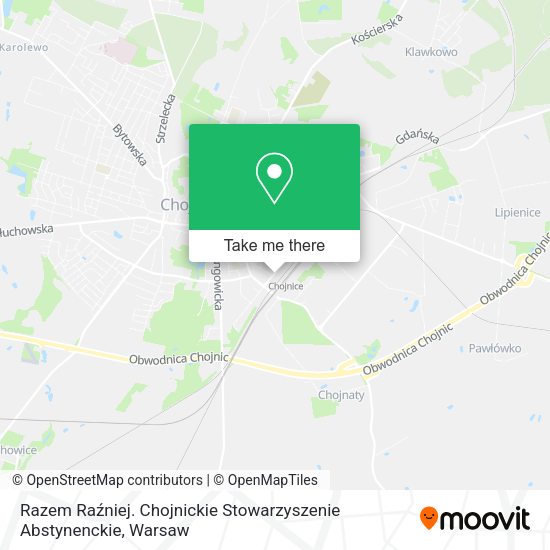 Razem Raźniej. Chojnickie Stowarzyszenie Abstynenckie map