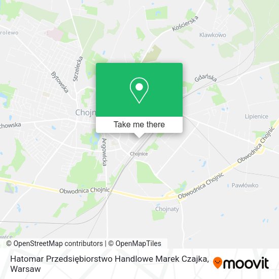 Hatomar Przedsiębiorstwo Handlowe Marek Czajka map