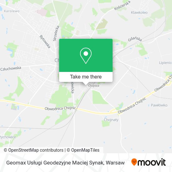 Geomax Usługi Geodezyjne Maciej Synak map