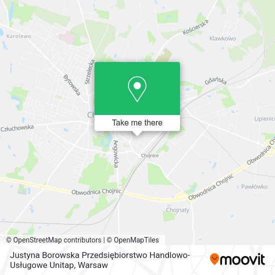 Justyna Borowska Przedsiębiorstwo Handlowo-Usługowe Unitap map