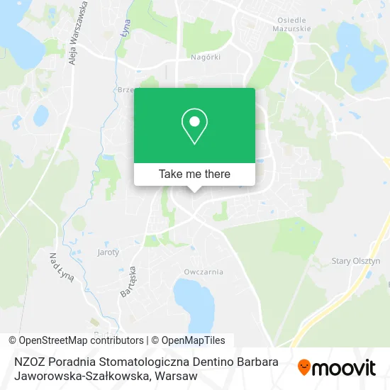 Карта NZOZ Poradnia Stomatologiczna Dentino Barbara Jaworowska-Szałkowska