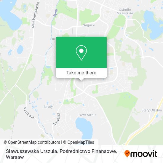 Sławuszewska Urszula. Pośrednictwo Finansowe map