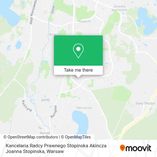 Карта Kancelaria Radcy Prawnego Stopinska Akincza Joanna Stopinska