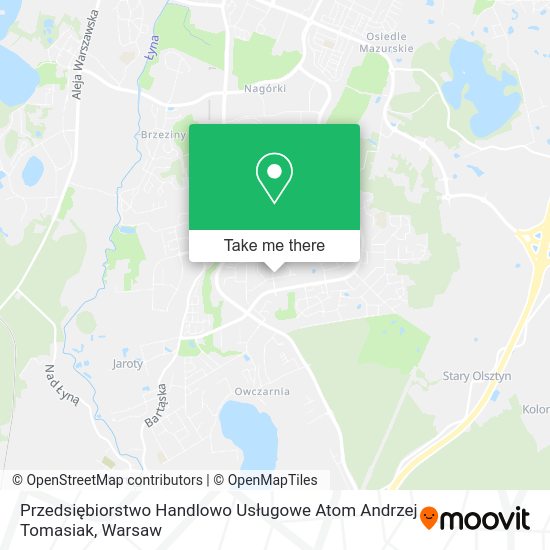 Przedsiębiorstwo Handlowo Usługowe Atom Andrzej Tomasiak map