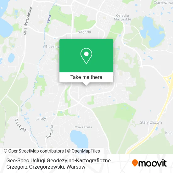 Карта Geo-Spec Usługi Geodezyjno-Kartograficzne Grzegorz Grzegorzewski