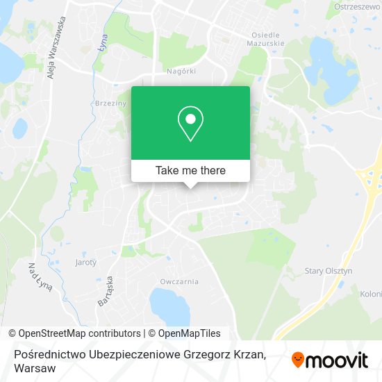 Pośrednictwo Ubezpieczeniowe Grzegorz Krzan map