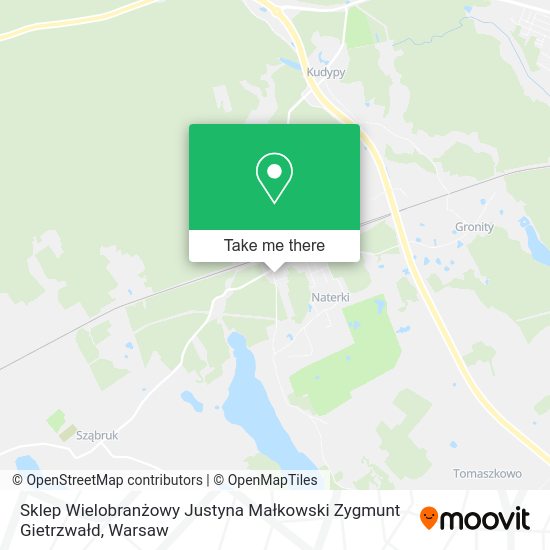 Sklep Wielobranżowy Justyna Małkowski Zygmunt Gietrzwałd map