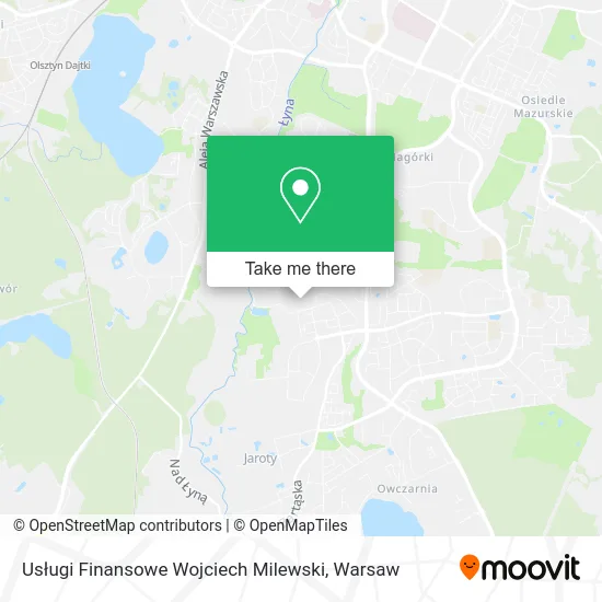 Usługi Finansowe Wojciech Milewski map