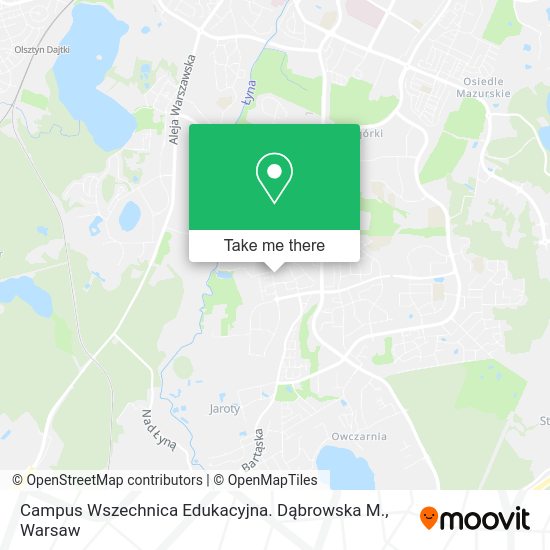 Campus Wszechnica Edukacyjna. Dąbrowska M. map