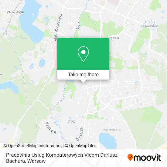 Карта Pracownia Uslug Komputerowych Vicom Dariusz Bachura