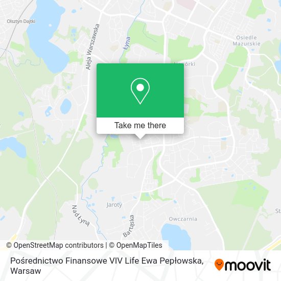 Pośrednictwo Finansowe VIV Life Ewa Pepłowska map