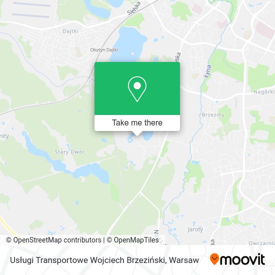 Usługi Transportowe Wojciech Brzeziński map