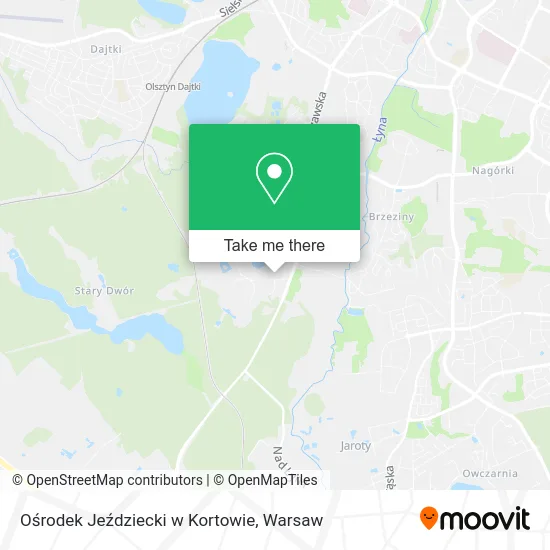 Ośrodek Jeździecki w Kortowie map