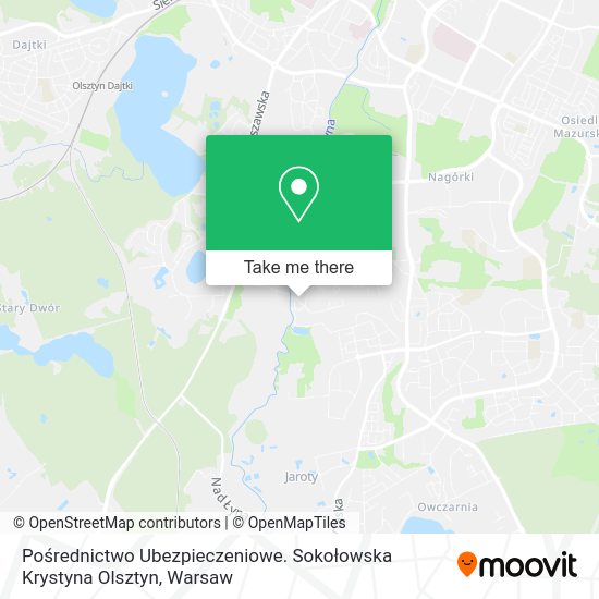 Pośrednictwo Ubezpieczeniowe. Sokołowska Krystyna Olsztyn map