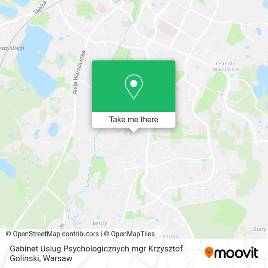 Карта Gabinet Uslug Psychologicznych mgr Krzysztof Golinski