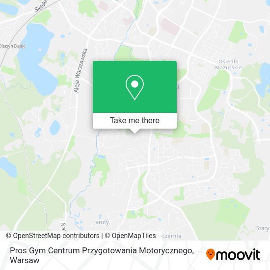 Карта Pros Gym Centrum Przygotowania Motorycznego