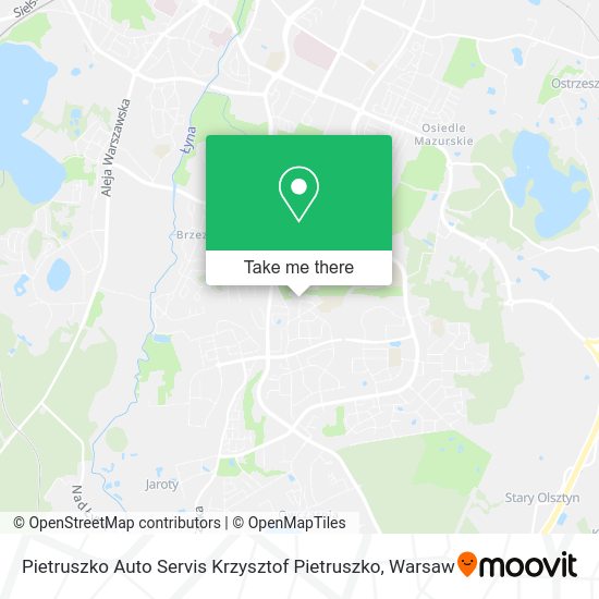 Карта Pietruszko Auto Servis Krzysztof Pietruszko