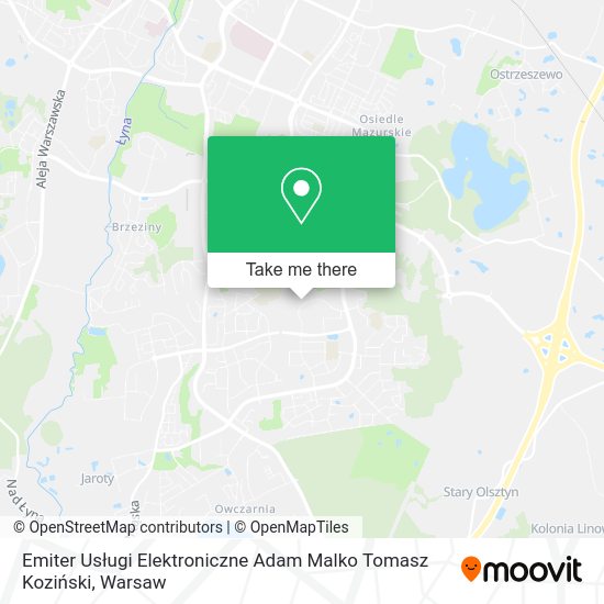 Emiter Usługi Elektroniczne Adam Malko Tomasz Koziński map