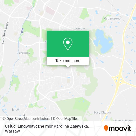 Usługi Lingwistyczne mgr Karolina Zalewska map