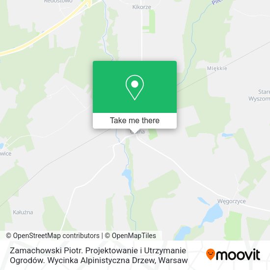 Zamachowski Piotr. Projektowanie i Utrzymanie Ogrodów. Wycinka Alpinistyczna Drzew map