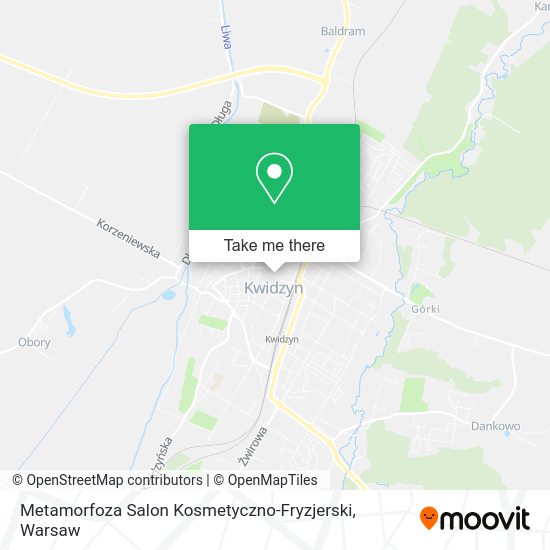 Карта Metamorfoza Salon Kosmetyczno-Fryzjerski