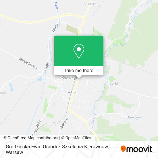 Grudziecka Ewa. Ośrodek Szkolenia Kierowców map