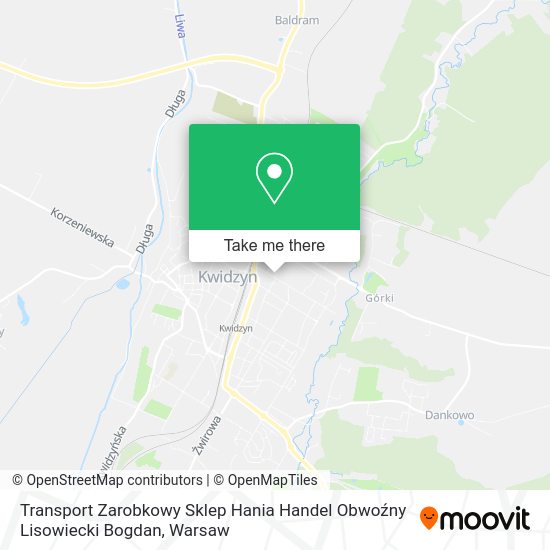 Transport Zarobkowy Sklep Hania Handel Obwoźny Lisowiecki Bogdan map