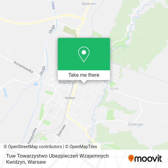 Tuw Towarzystwo Ubezpieczeń Wzajemnych Kwidzyn map