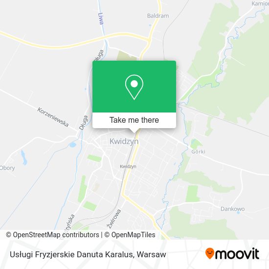 Usługi Fryzjerskie Danuta Karalus map