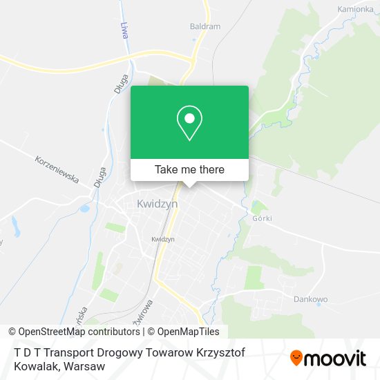 T D T Transport Drogowy Towarow Krzysztof Kowalak map