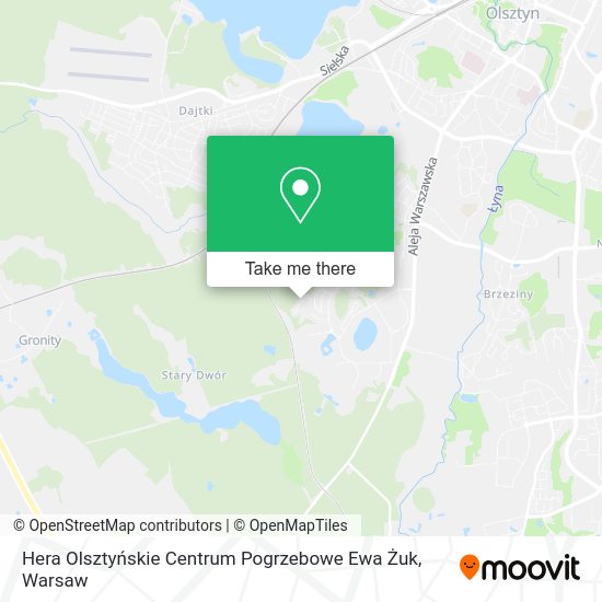 Hera Olsztyńskie Centrum Pogrzebowe Ewa Żuk map