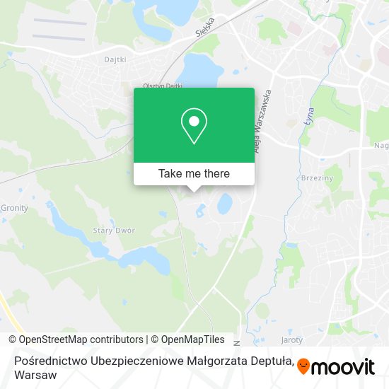 Pośrednictwo Ubezpieczeniowe Małgorzata Deptuła map