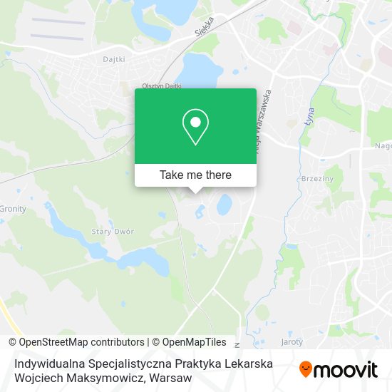 Indywidualna Specjalistyczna Praktyka Lekarska Wojciech Maksymowicz map