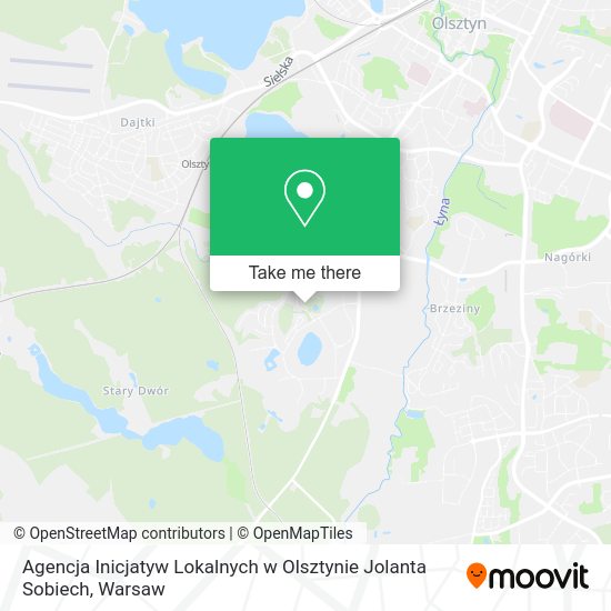 Agencja Inicjatyw Lokalnych w Olsztynie Jolanta Sobiech map