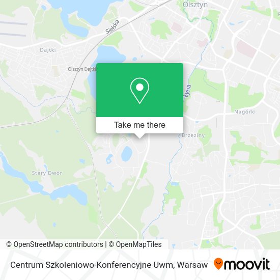 Centrum Szkoleniowo-Konferencyjne Uwm map