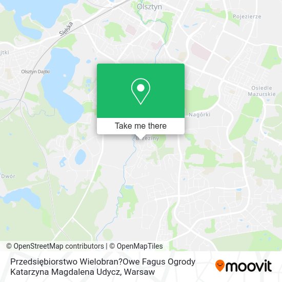 Przedsiębiorstwo Wielobran?Owe Fagus Ogrody Katarzyna Magdalena Udycz map