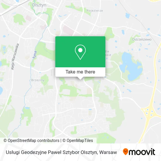 Usługi Geodezyjne Paweł Sztybor Olsztyn map