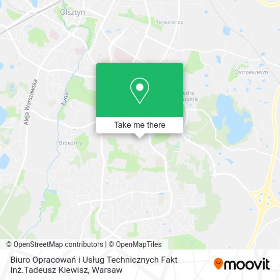 Biuro Opracowań i Usług Technicznych Fakt Inż.Tadeusz Kiewisz map