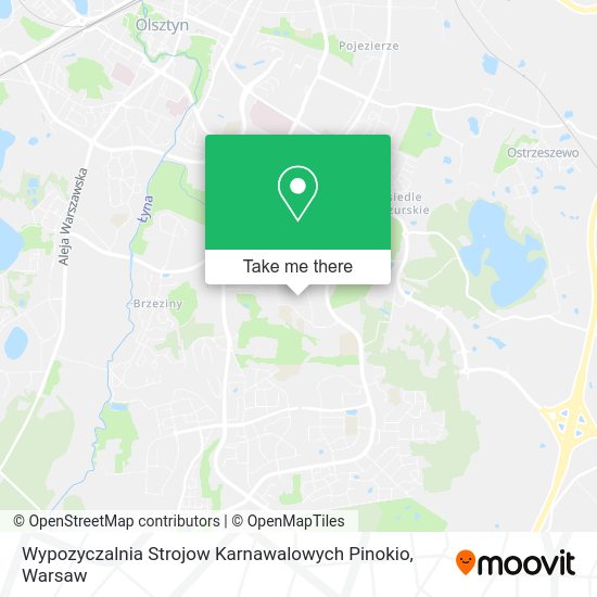 Карта Wypozyczalnia Strojow Karnawalowych Pinokio