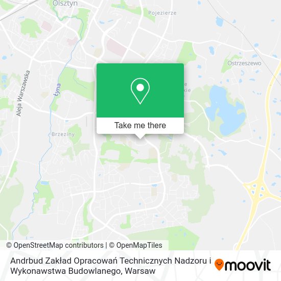 Карта Andrbud Zakład Opracowań Technicznych Nadzoru i Wykonawstwa Budowlanego