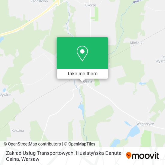 Zakład Usług Transportowych. Husiatyńska Danuta Osina map