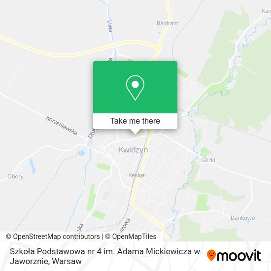 Szkoła Podstawowa nr 4 im. Adama Mickiewicza w Jaworznie map