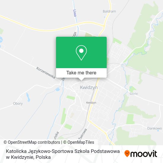 Katolicka Językowo-Sportowa Szkoła Podstawowa w Kwidzynie map