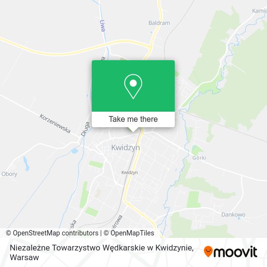 Niezależne Towarzystwo Wędkarskie w Kwidzynie map